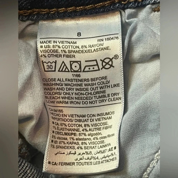 Old Navy Rockstar Mid Rise Super Skinny Ankle‎ Jeans Button Front Raw Hem - Picture 13 of 13